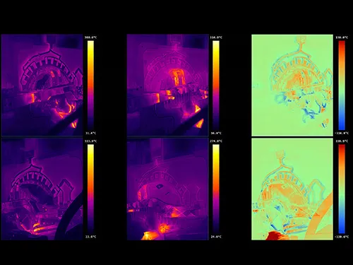 Differences before and after spraying